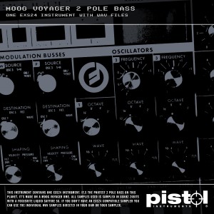 Pistol Instruments Moog Voyager 2 Pole Bass